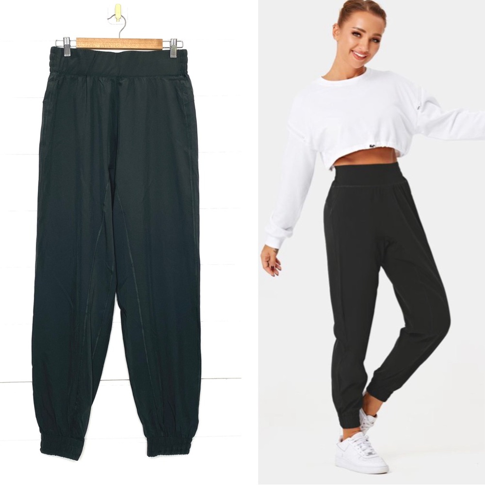 Halara NWT High Waisted Elastic Waistband Hiking Joggers Slate Blue Size XL